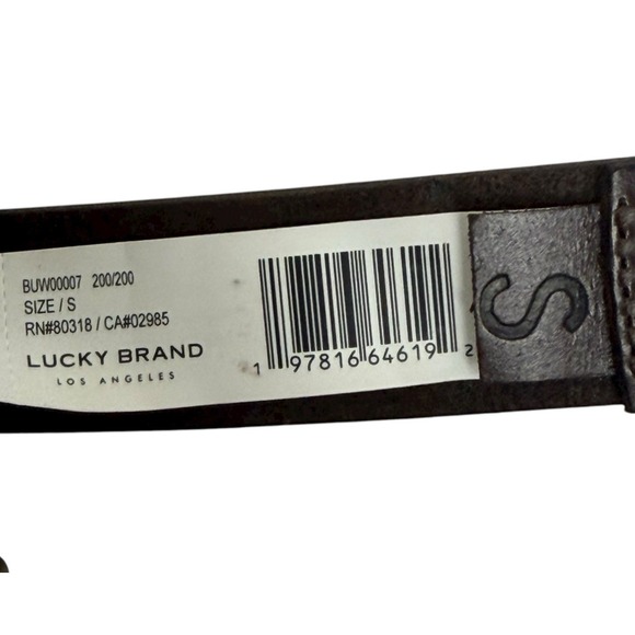 Lucky Brand Women\'s Size‎ Small Studded Genuine Leather Brown Festival Belt NWT main image 7